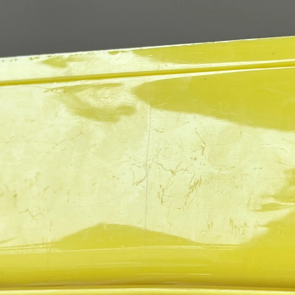 Vintage Lustroware Plastic Refrigerator Dish Yellow with Clear Lid Retro MCM 8”